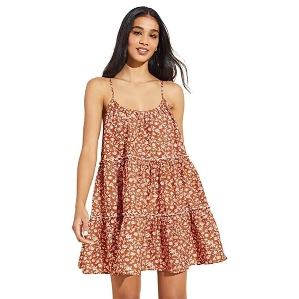 EBERJEY Women Garden Marga Cover-Up Summer Dress Sz L Sleeveless Mini